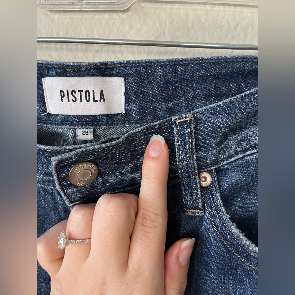 Pistola Women's Straight Leg Jeans - Dark Blue - Picture 15 of 16